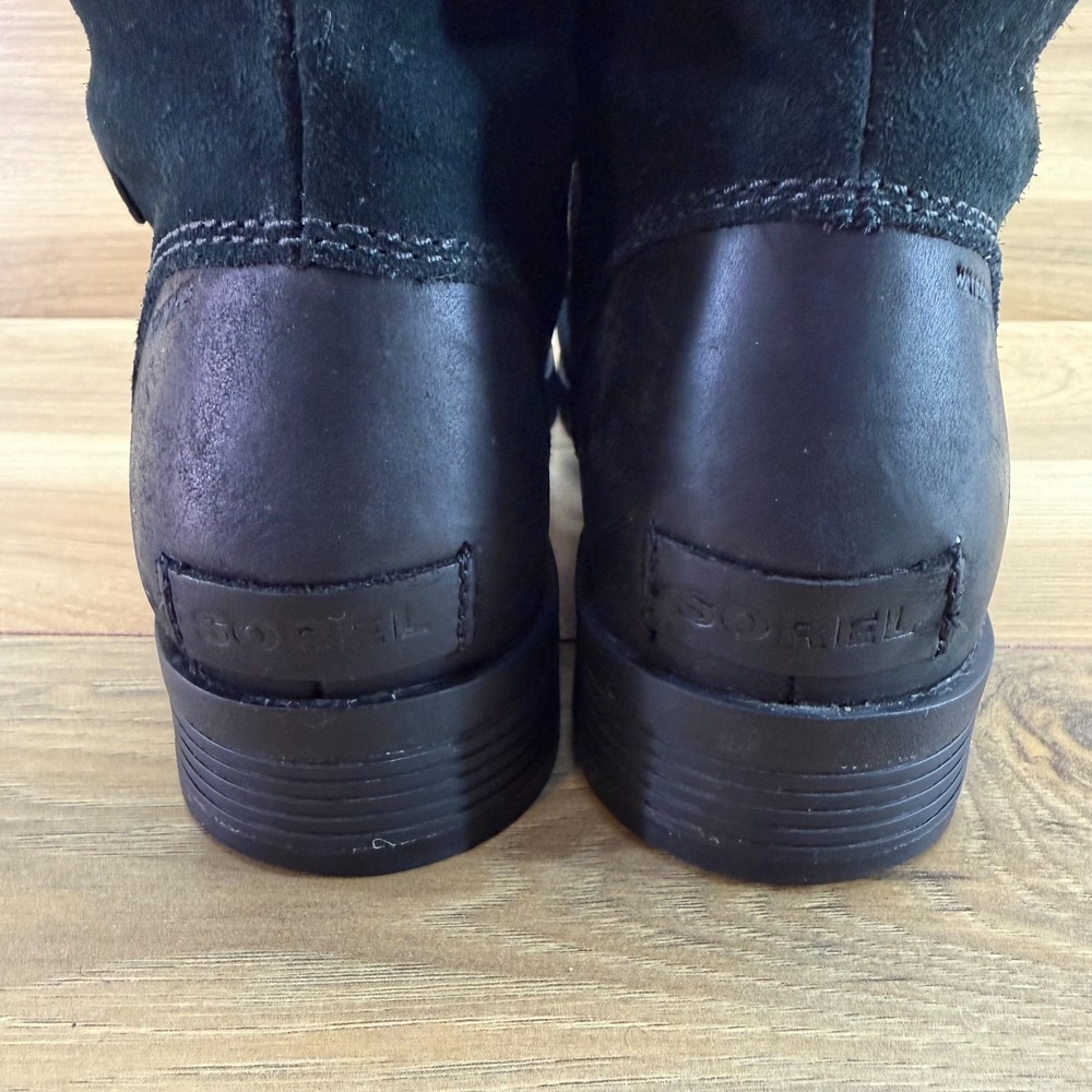 Sorel Emelie Lace Up Boots Womens 8 Black Waterproof Leather Gorpcore Outdoor - Picture 7 of 11
